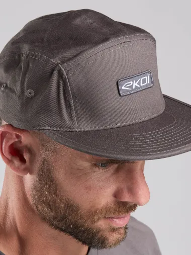 Casquette Lifestyle EKOI 5 PANEL Grise