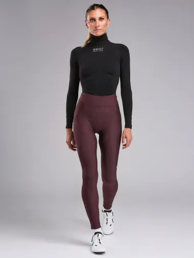Collant femme Hydrofuge EKOI Perf GEL POWER sans bretelles Bordeaux
