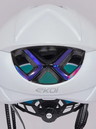 Casque EKOI Perf AERO16 Blanc LTD Holo Violet
