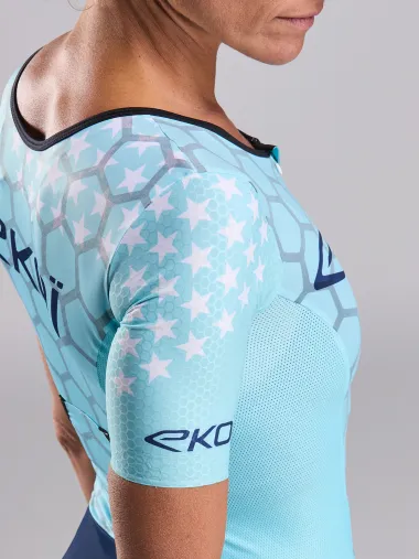 Combinaison triathlon Femme EKOI Racing GRAPHENE Azur