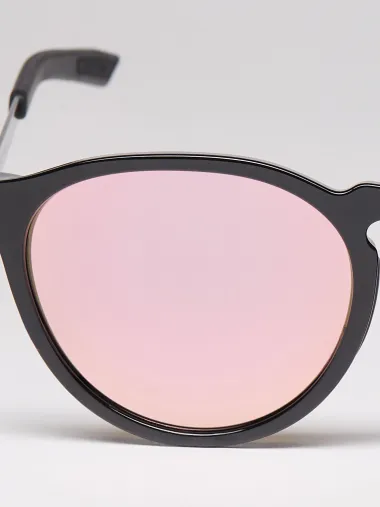 Lunettes EKOI Racing LIFESTYLE RONDES Noir brillant Gold rose