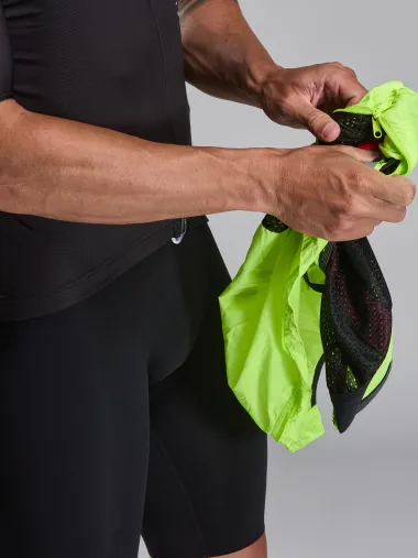 Gilet EKOI Perf WINDPROOF LIGHT POCKET Jaune fluo