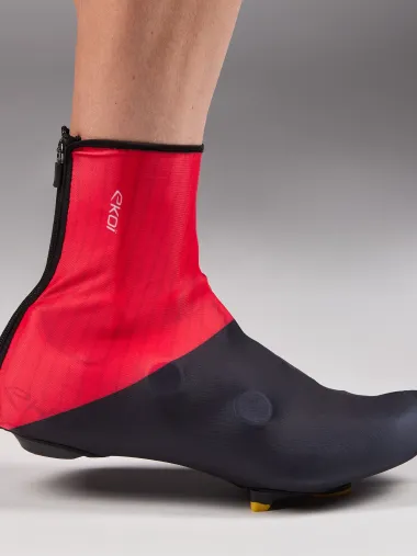 Surchaussures EKOI Perf LYCRA ZIP Rouge