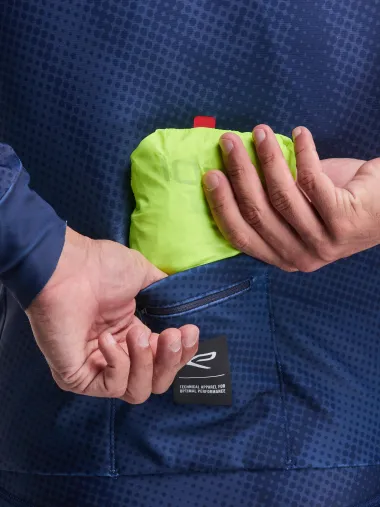 Veste coupe vent EKOI Perf WINDPROOF LIGHT POCKET Jaune fluo