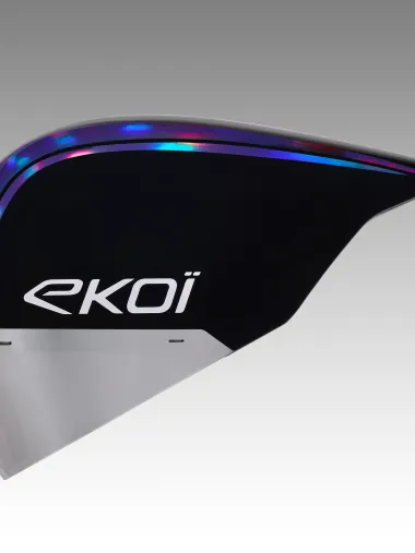 Casque EKOI Racing PURE AERO Mirror Cat2 Noir Holo Violet