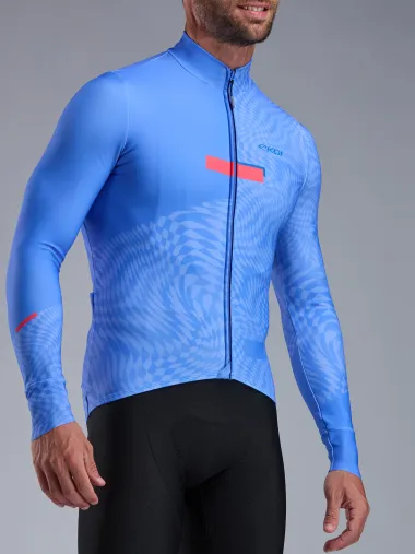 Maillot manches longues EKOI Perf GRAPHIC Bleu