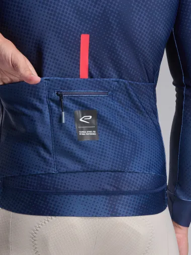 Maillot manches longues EKOI Perf TIE & DYE Marine