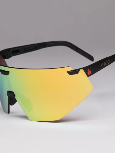 Lunettes EKOI Racing AEROLITE LTD IRONMAN Noir Gold REVO Gold Cat3