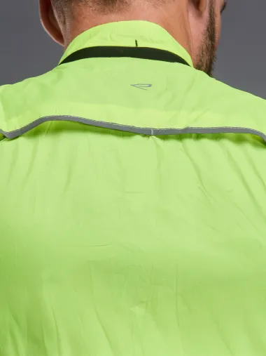 Veste coupe vent EKOI Perf WINDPROOF LIGHT POCKET Jaune fluo