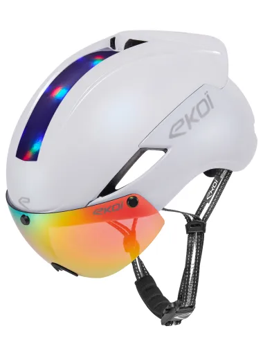 Casque EKOI Perf AERO16 Blanc LTD Holo Violet
