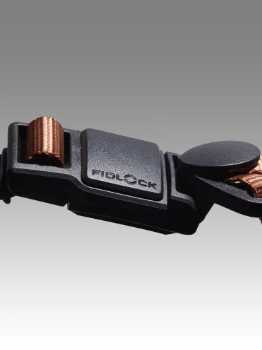 Casque urbain EKOI CITY STYLE Noir Ecran Bande Cuir Noir Blanc