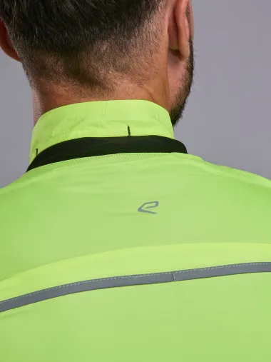 Veste coupe vent EKOI Perf WINDPROOF LIGHT POCKET Jaune fluo
