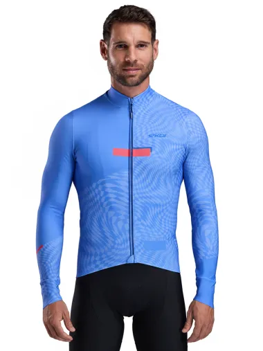 Maillot manches longues EKOI Perf GRAPHIC Bleu