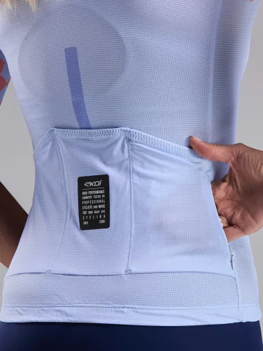 Maillot femme EKOI Perf CHECKS Bleu