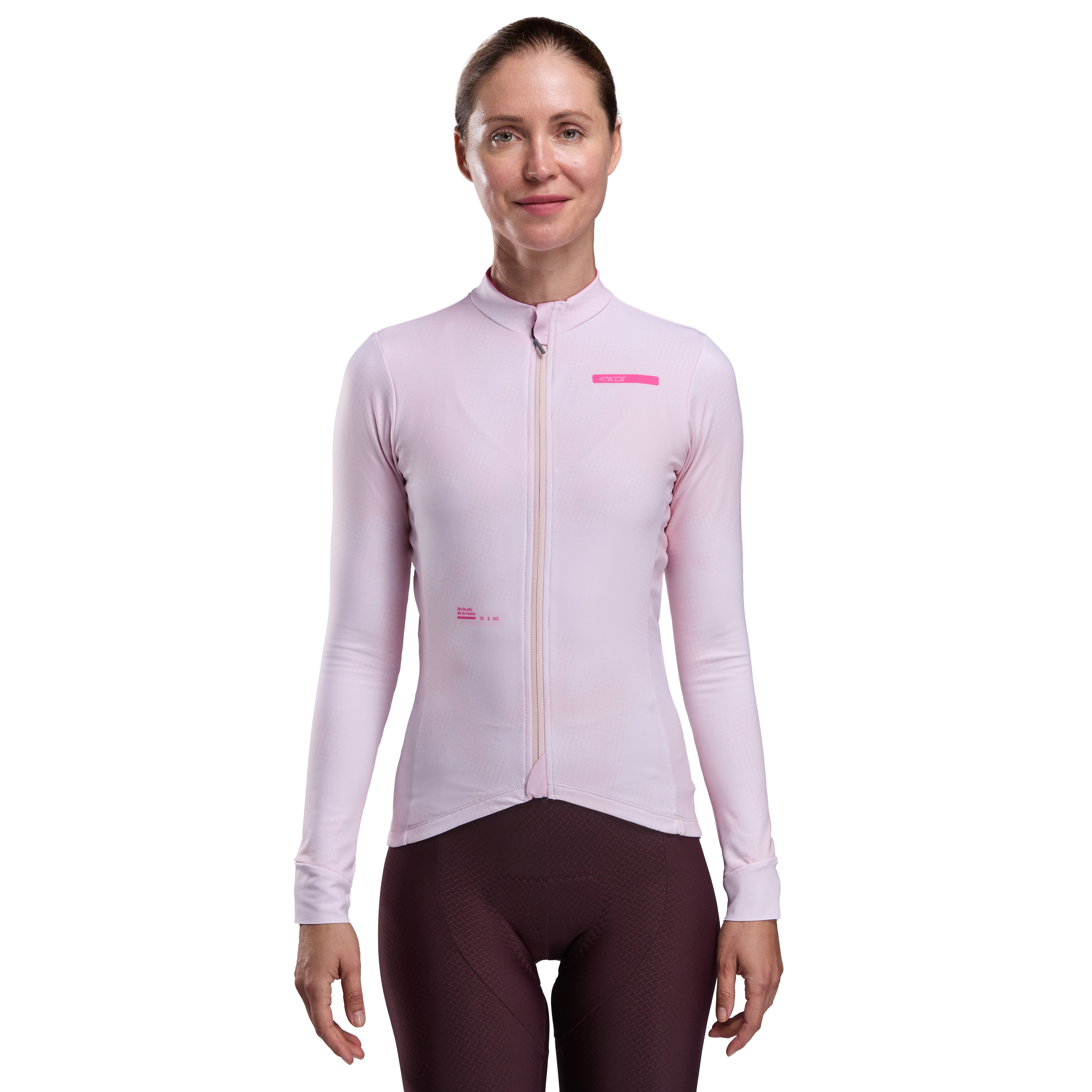 Maillot manches longues femme EKOI Perf TIE & DYE Rose