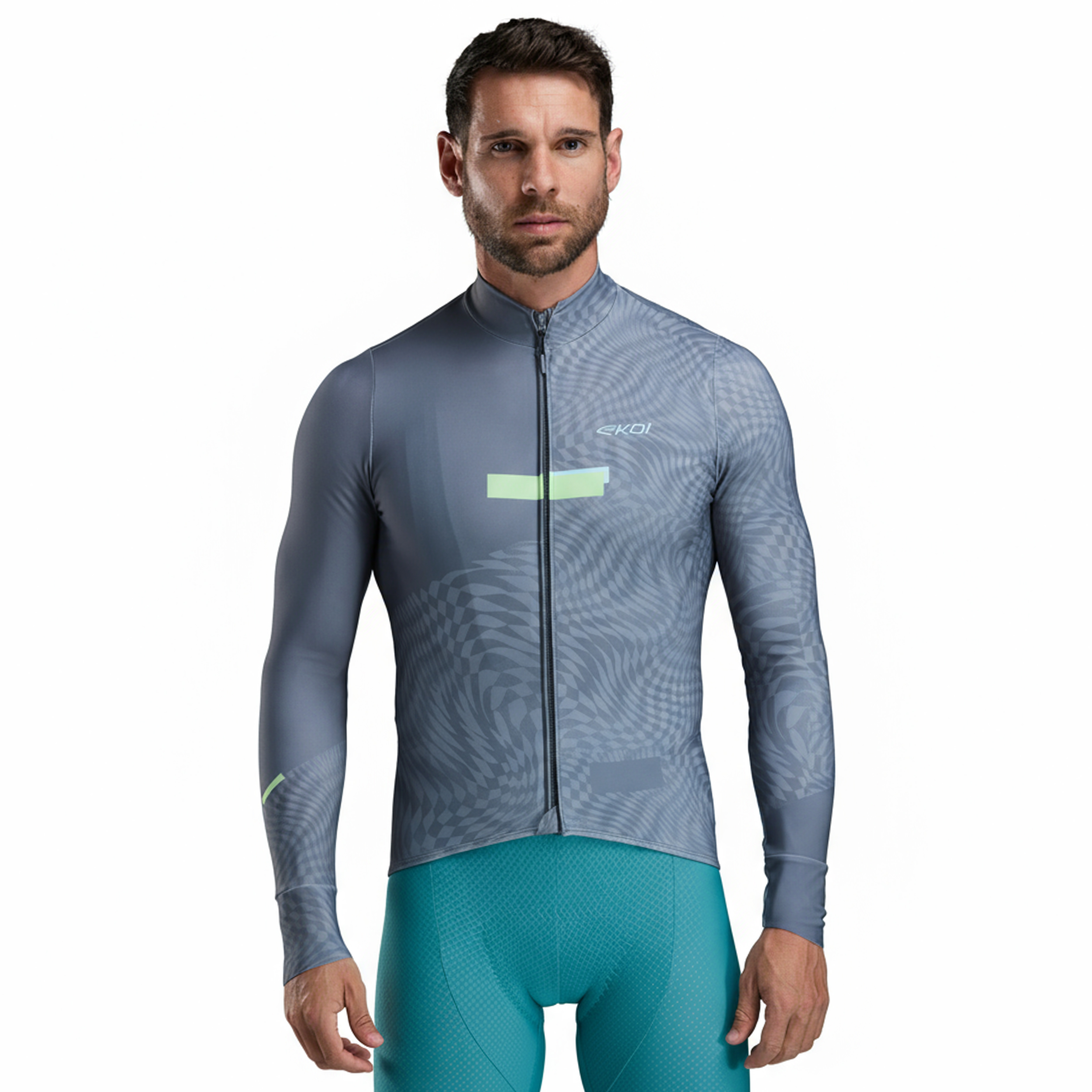 Maillot manches longues EKOI Perf GRAPHIC Gris