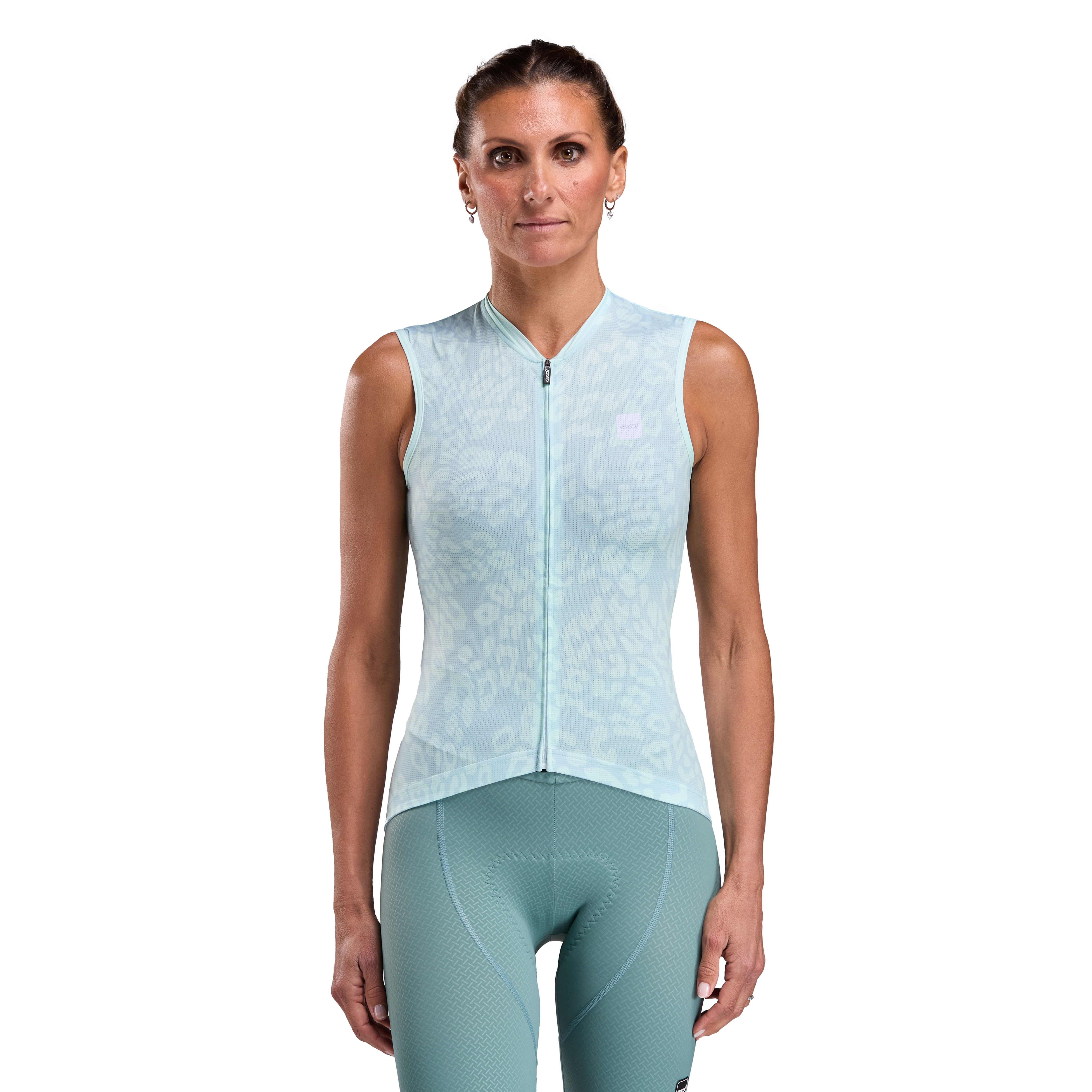 Maillot femme EKOI Perf LEO sans manches Anis