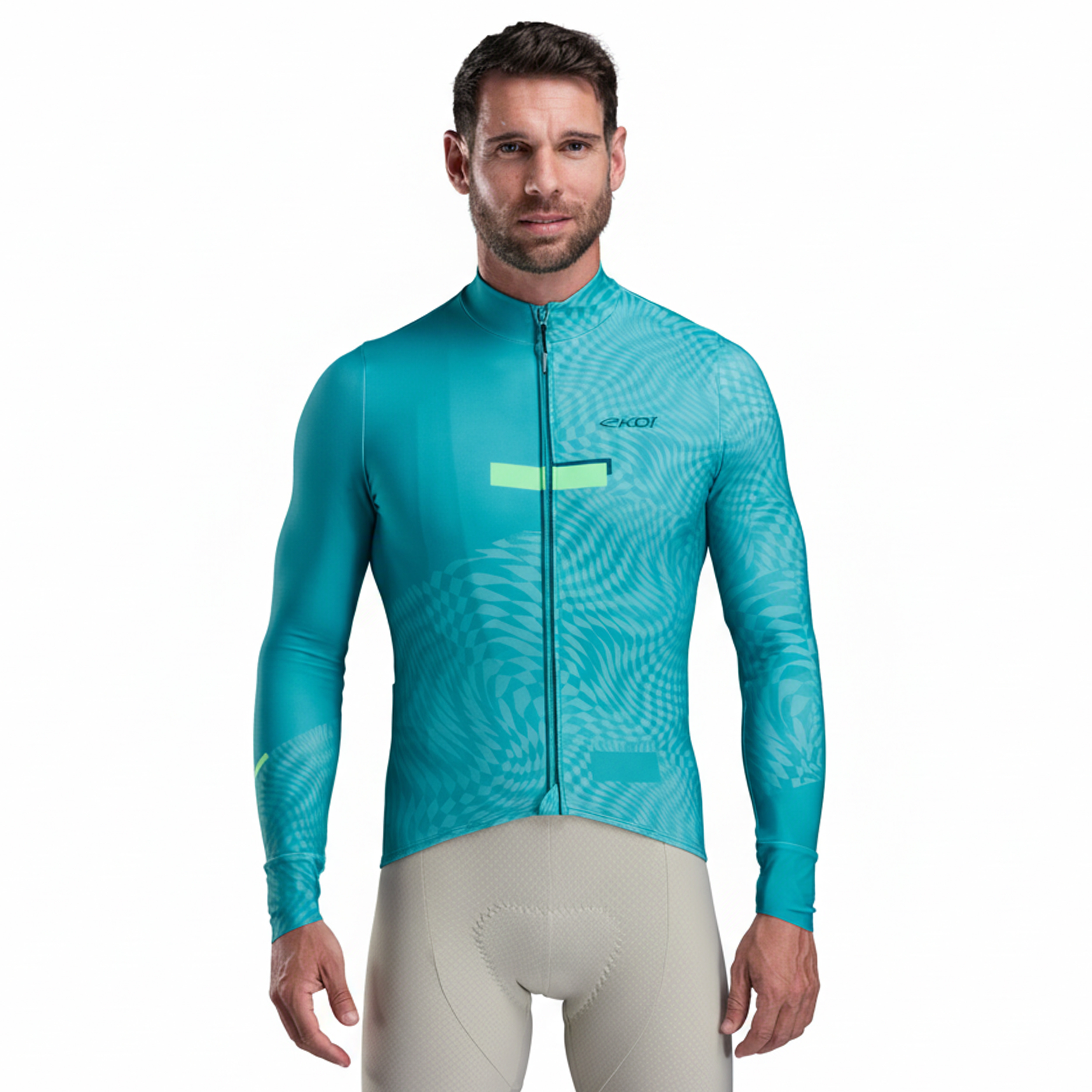 Maillot manches longues EKOI Perf GRAPHIC Vert Azur