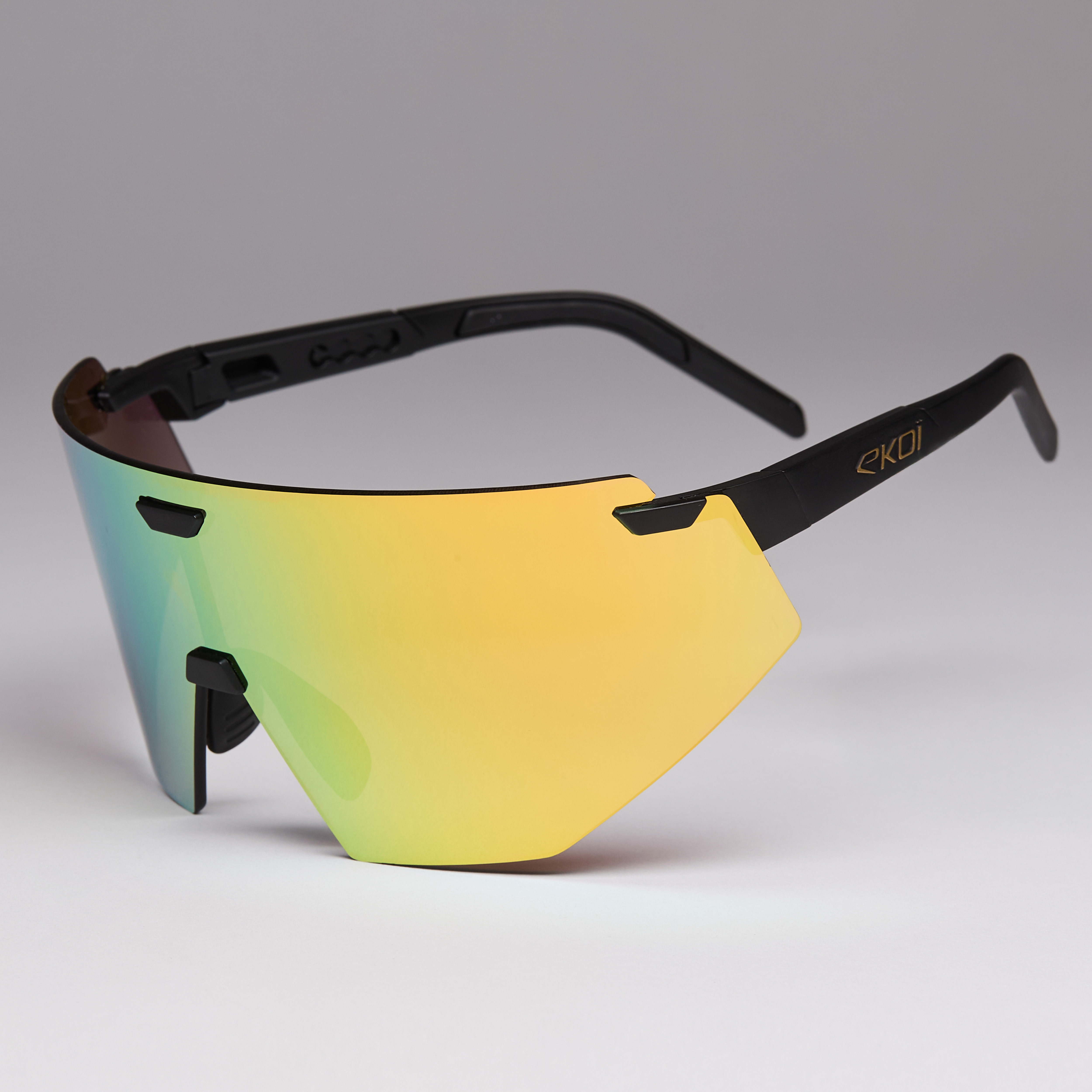 Lunettes EKOI Racing AEROLITE Noir Gold REVO Gold Cat3