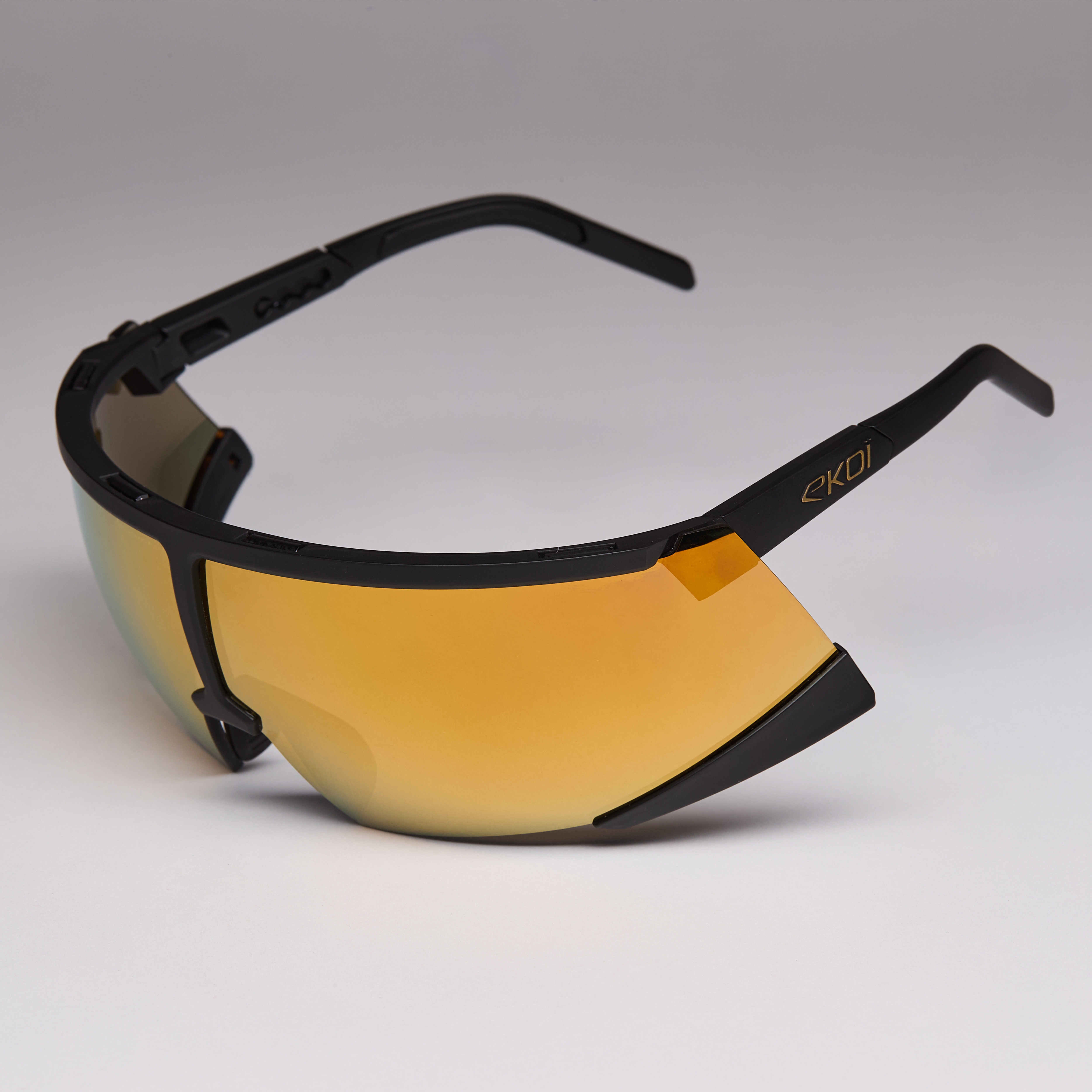 Lunettes EKOI Racing S-AERO Noir Gold ZEISS Revo Gold Cat3