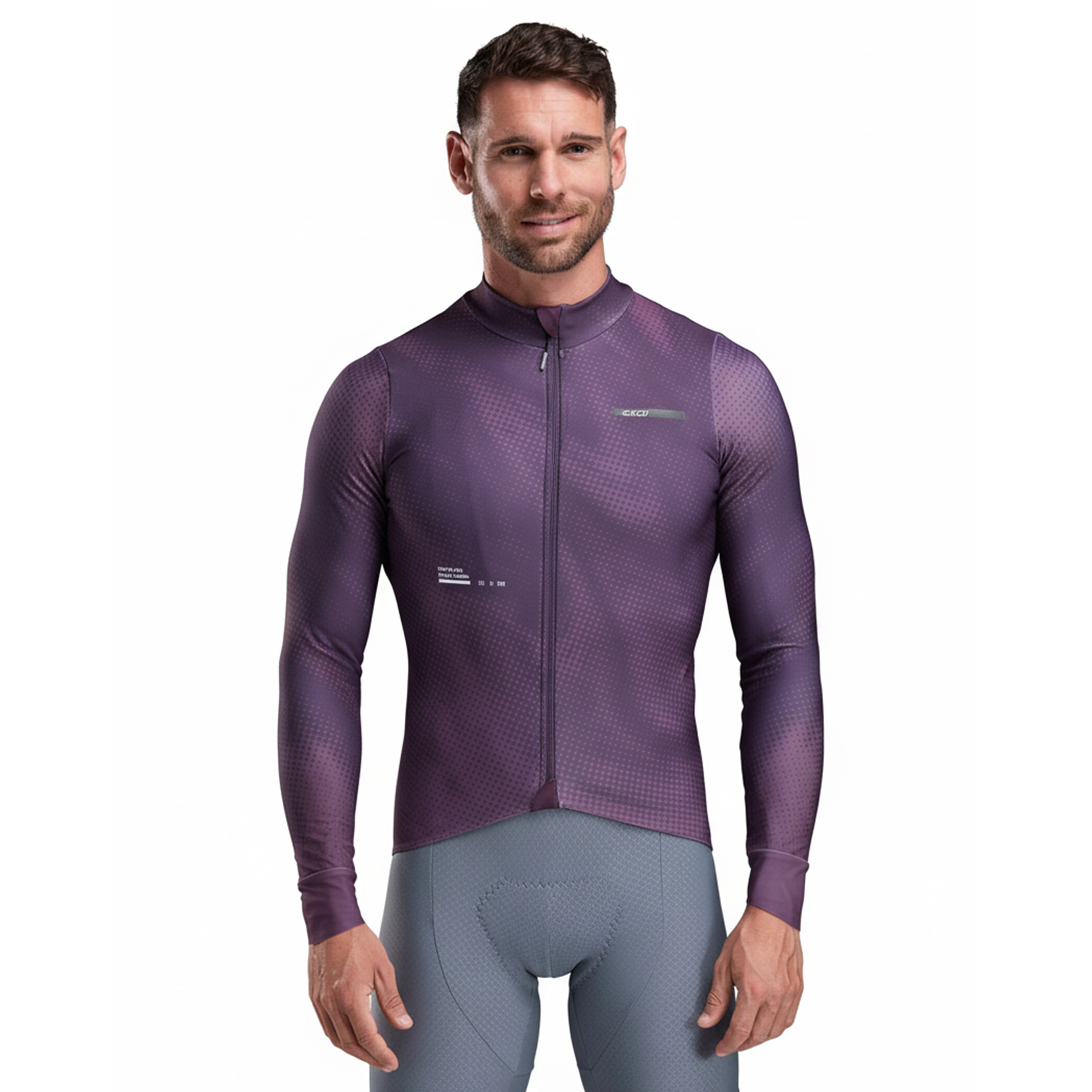 Maillot manches longues EKOI Perf TIE & DYE Prune