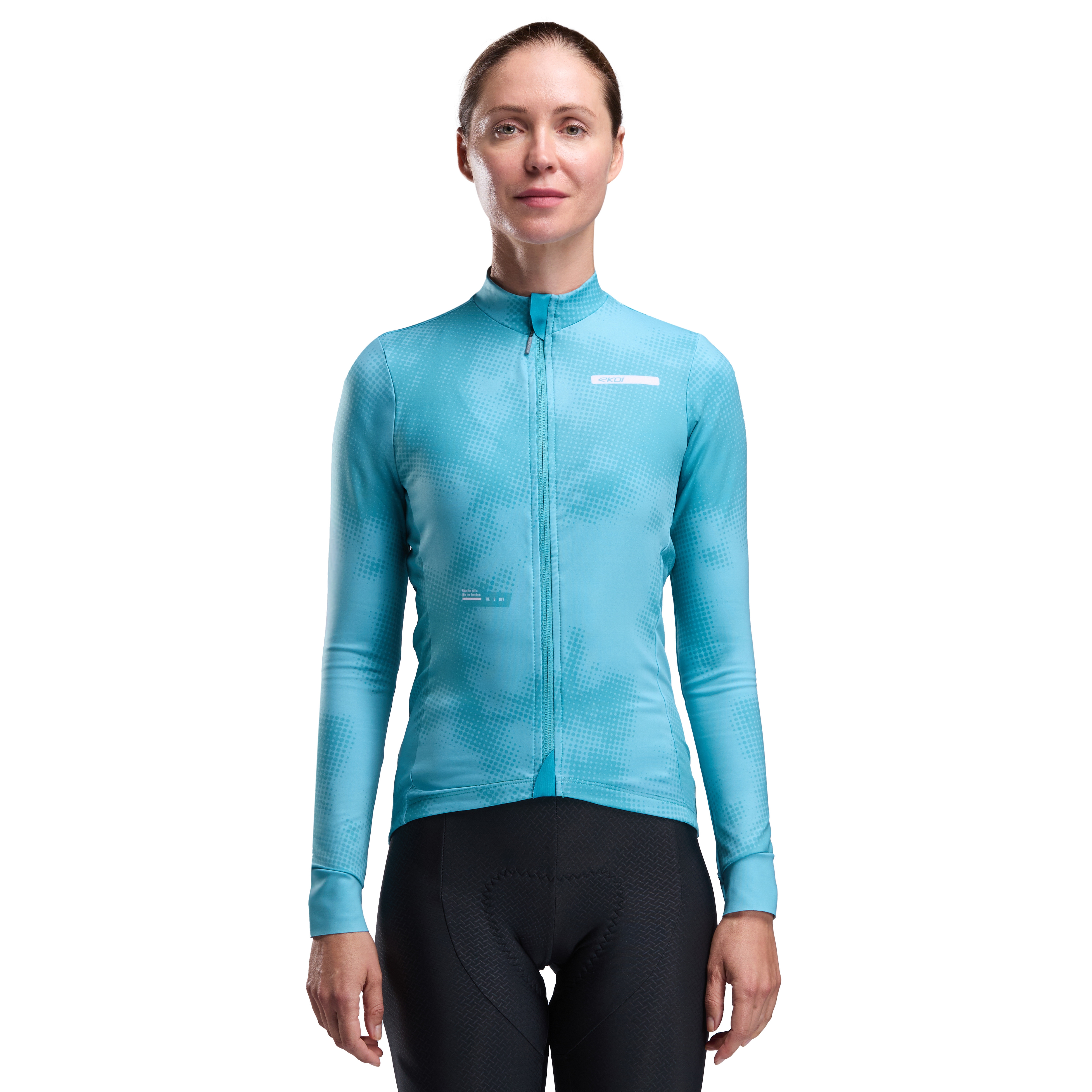 Maillot manches longues femme EKOI Perf TIE & DYE Vert Azur