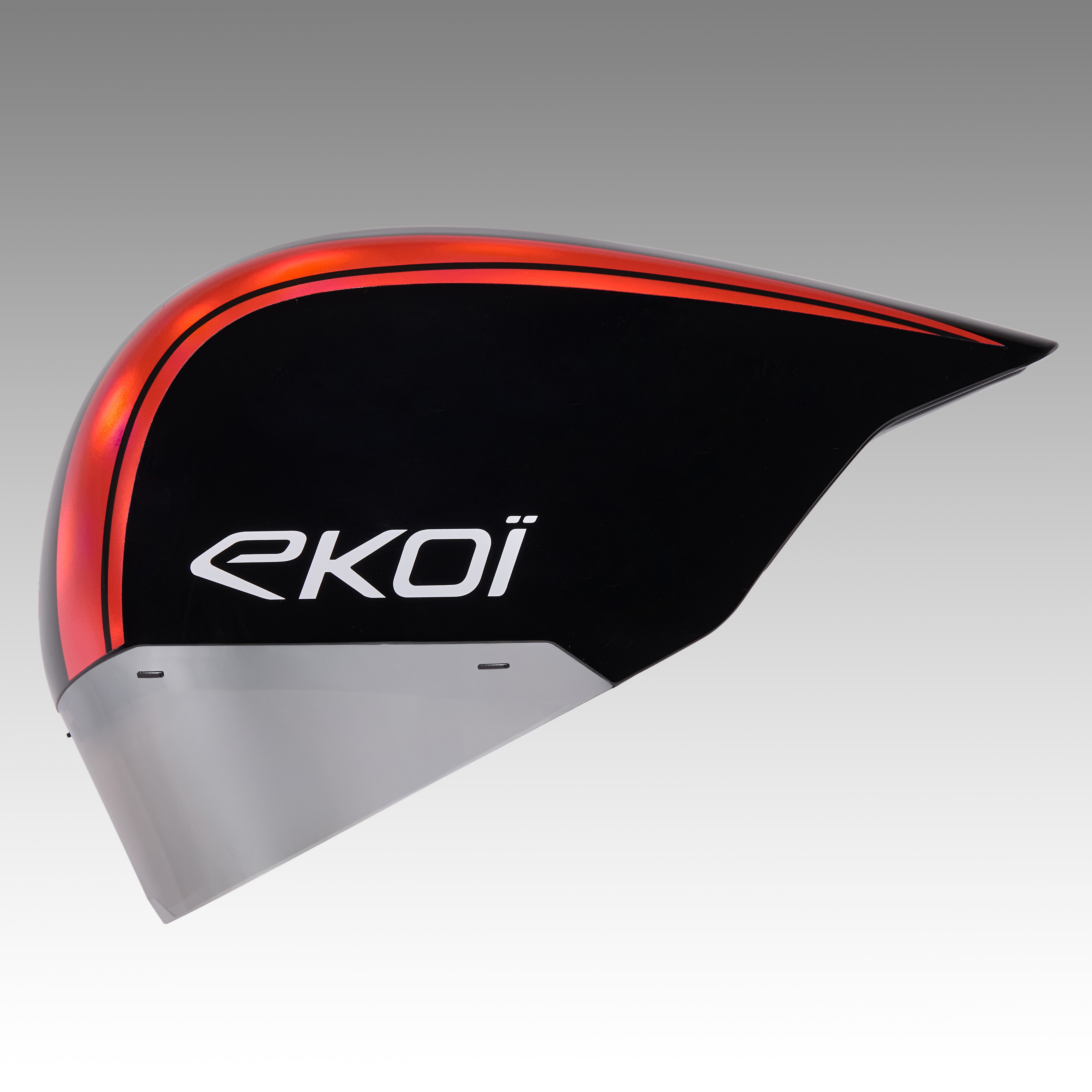 Casque EKOI Racing PURE AERO Mirror Cat2 Noir Holo Rouge