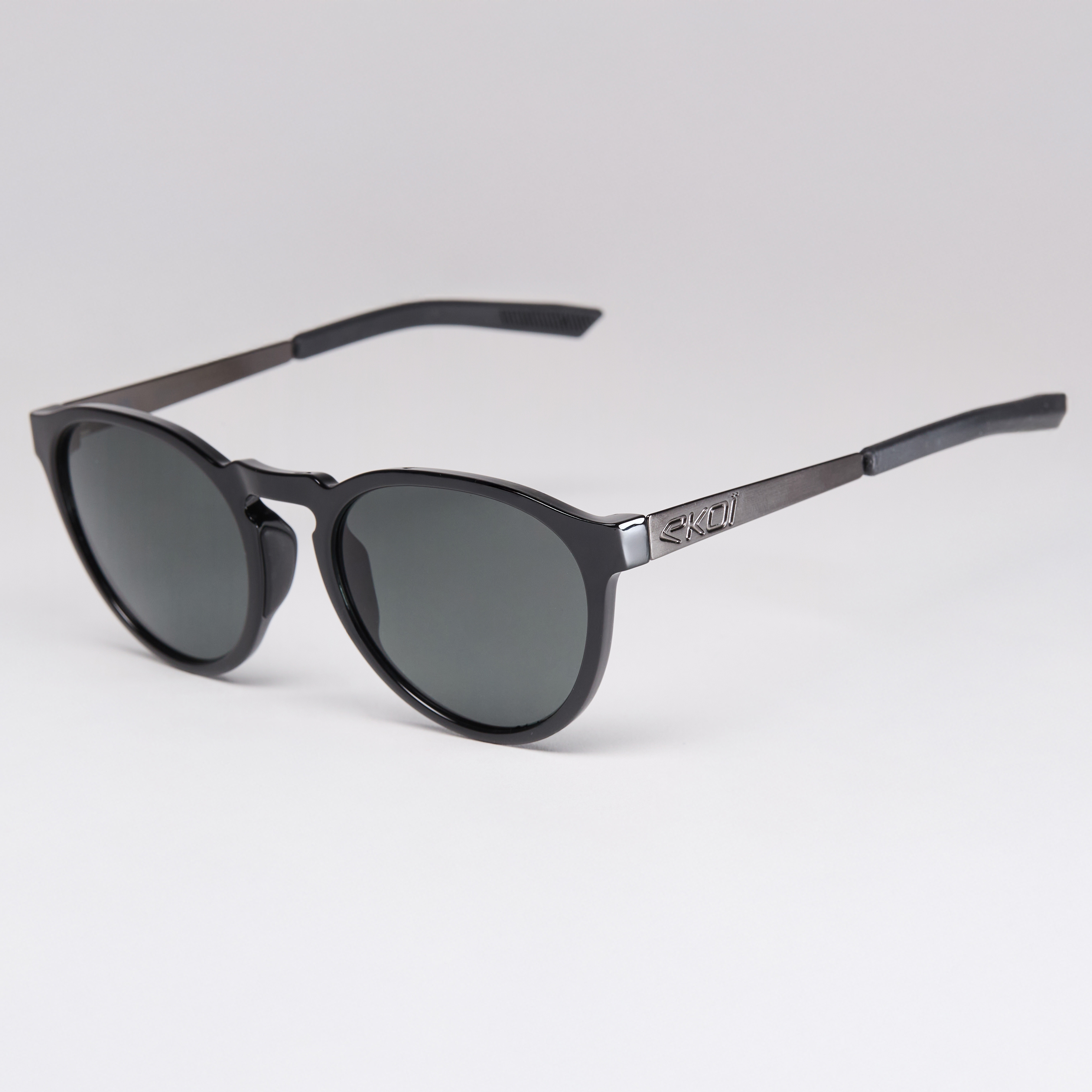 Lunettes EKOI Racing LIFESTYLE RONDES Noir brillant Polarisé