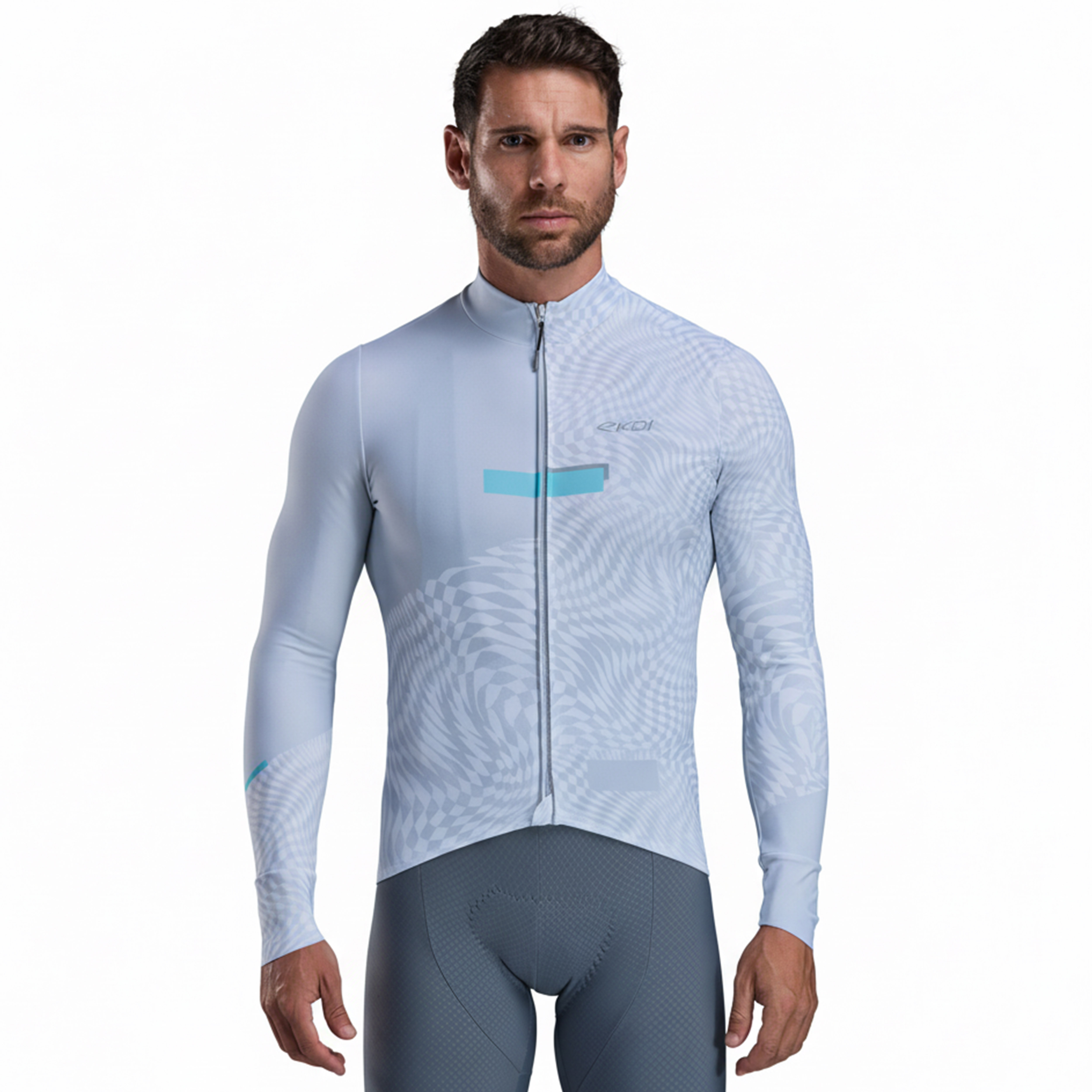 Maillot manches longues EKOI Perf GRAPHIC Blanc