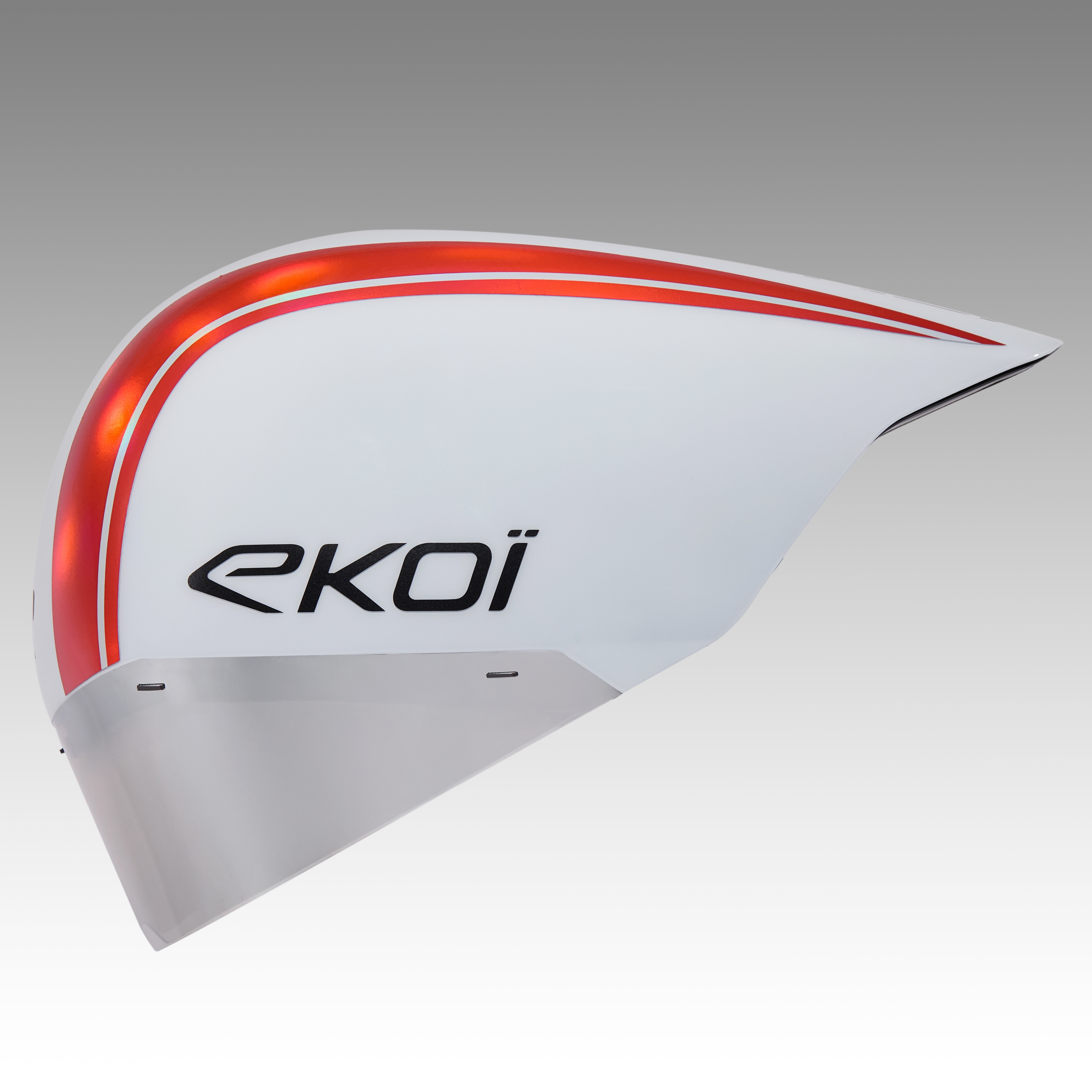 Casque EKOI Racing PURE AERO Mirror Cat2 Blanc Holo Rouge