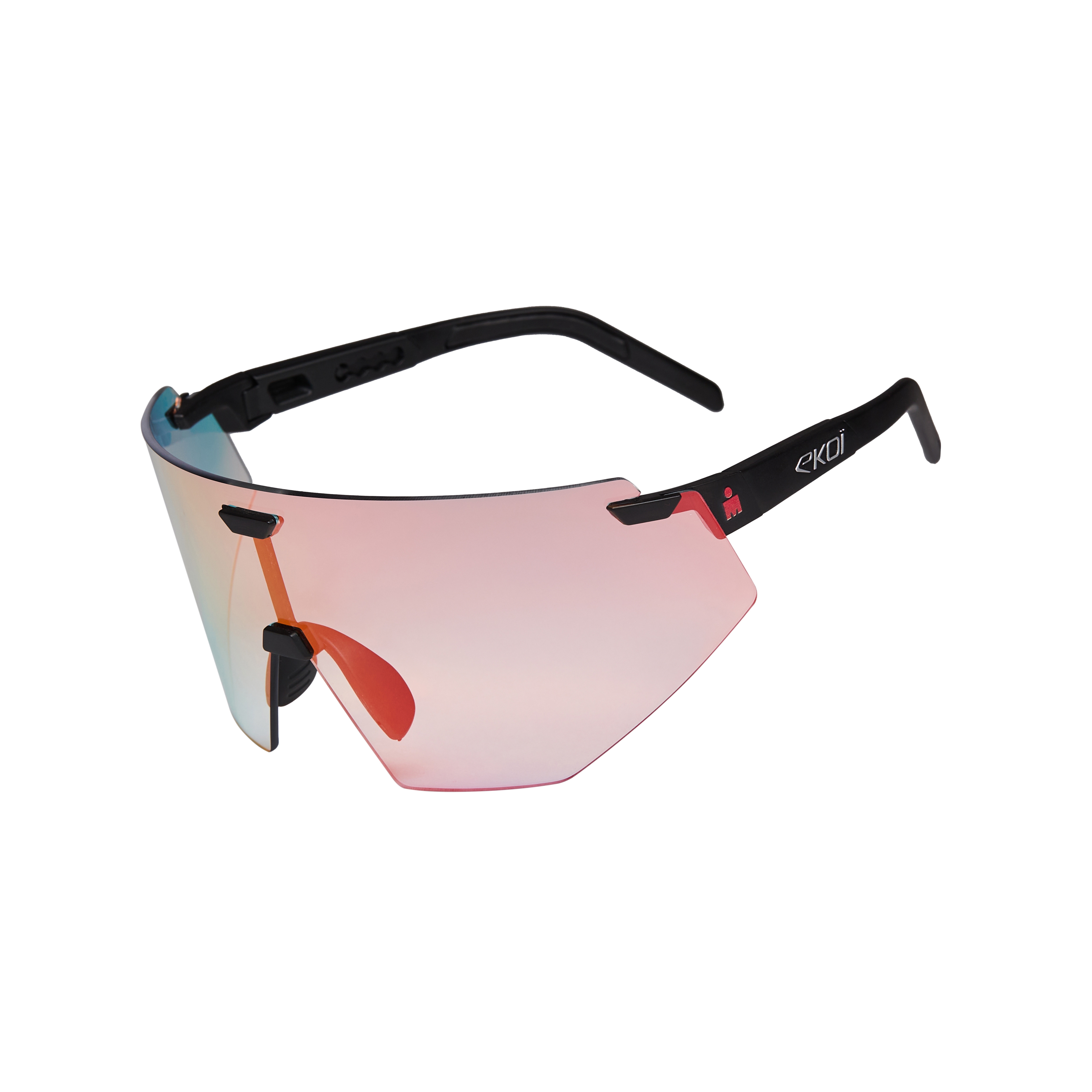 Lunettes EKOI Racing AEROLITE LTD IRONMAN Noir Silver PH LIGHT Rouge Cat1-3