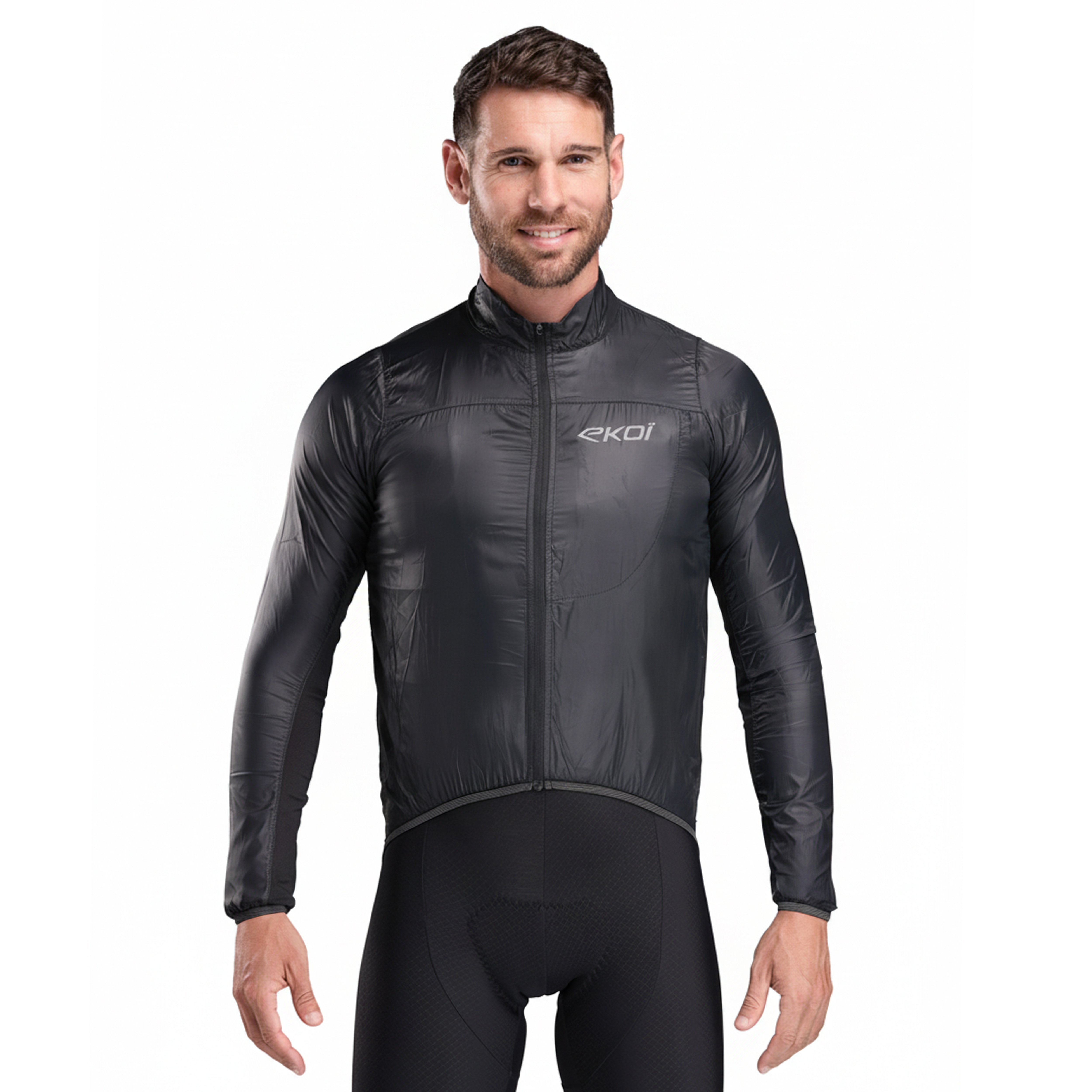 Veste coupe vent EKOI Perf WINDPROOF LIGHT POCKET Noir