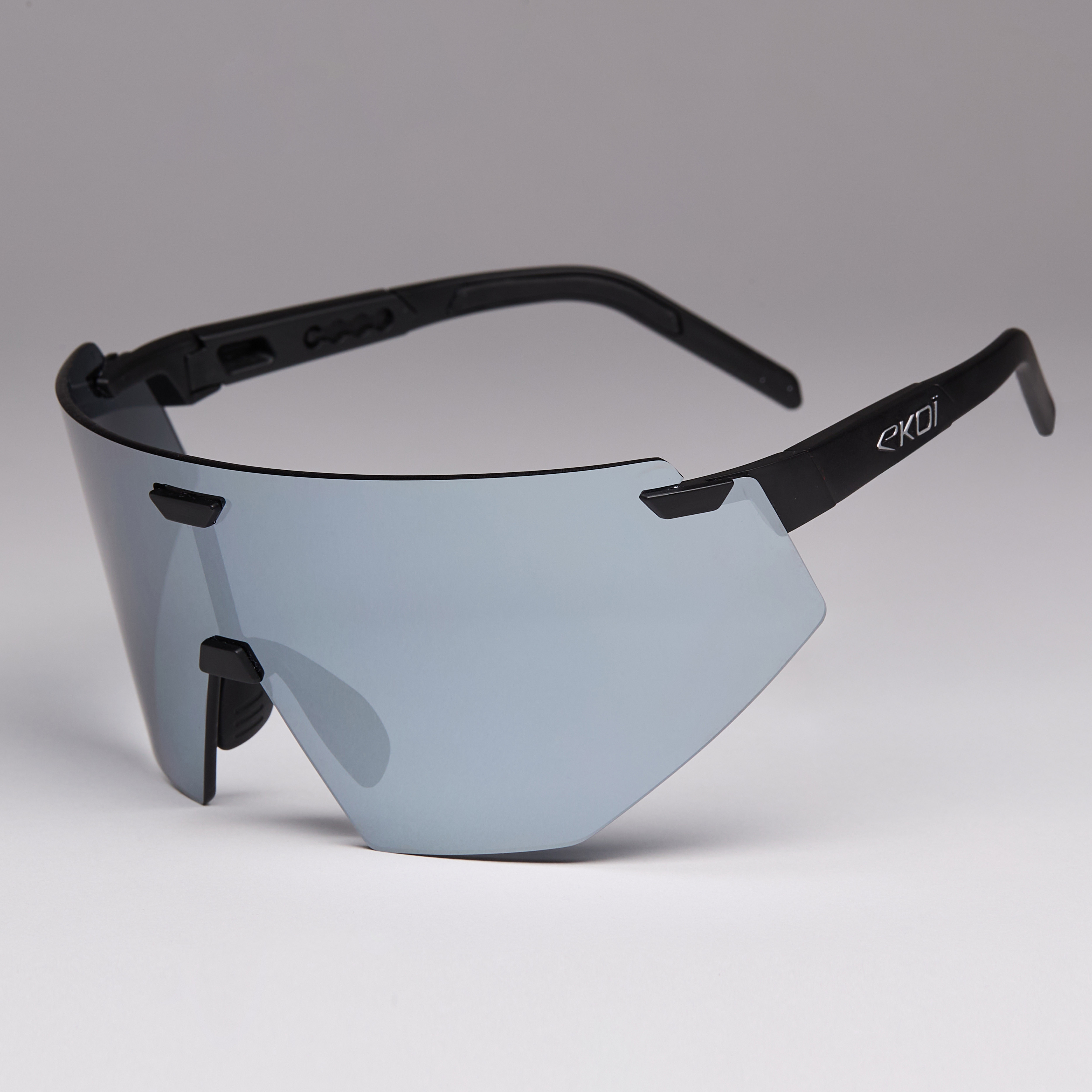 Lunettes EKOI Racing AEROLITE Noir Silver MIRROR Platinium Cat3