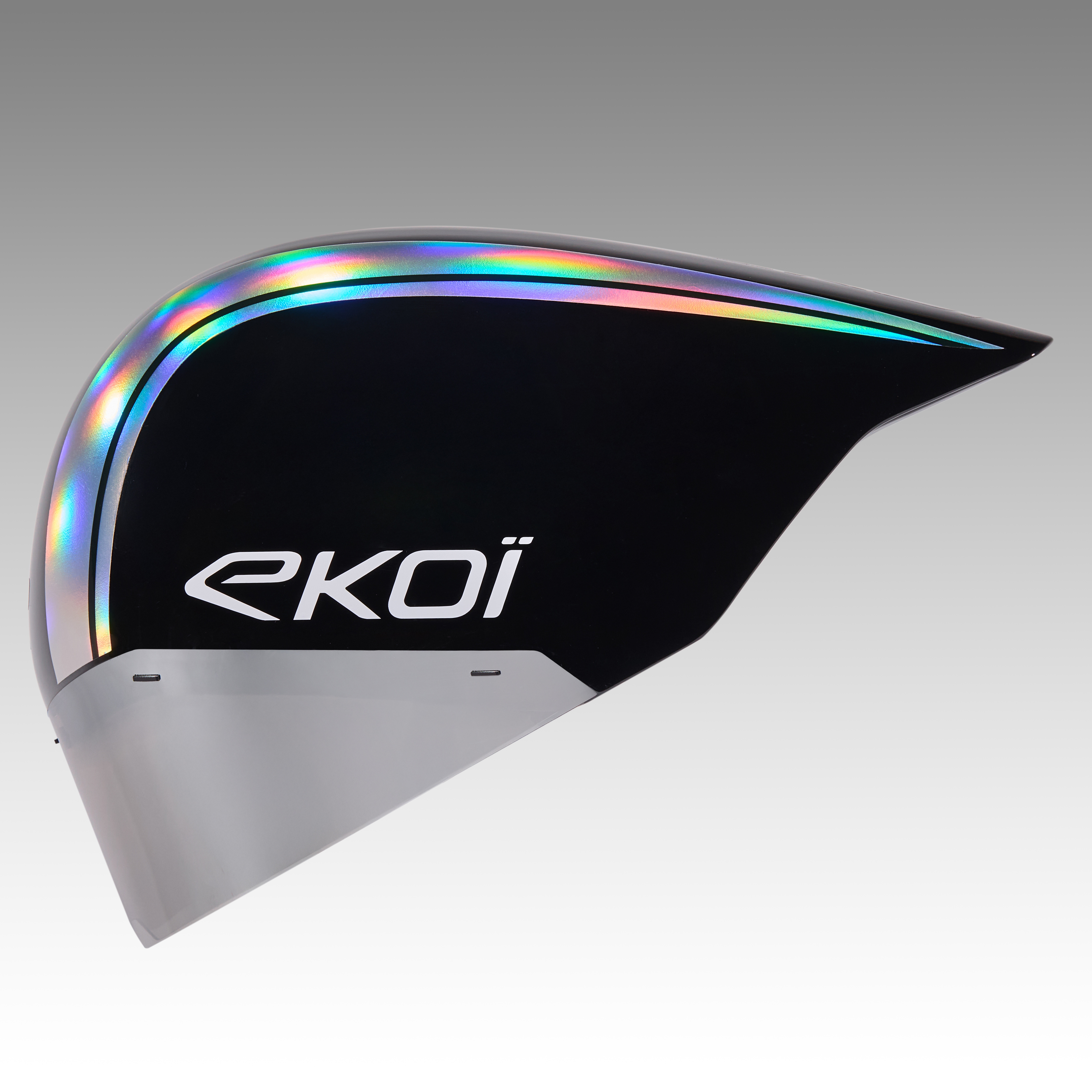 Casque EKOI Racing PURE AERO Mirror Cat2 Noir Holo Silver
