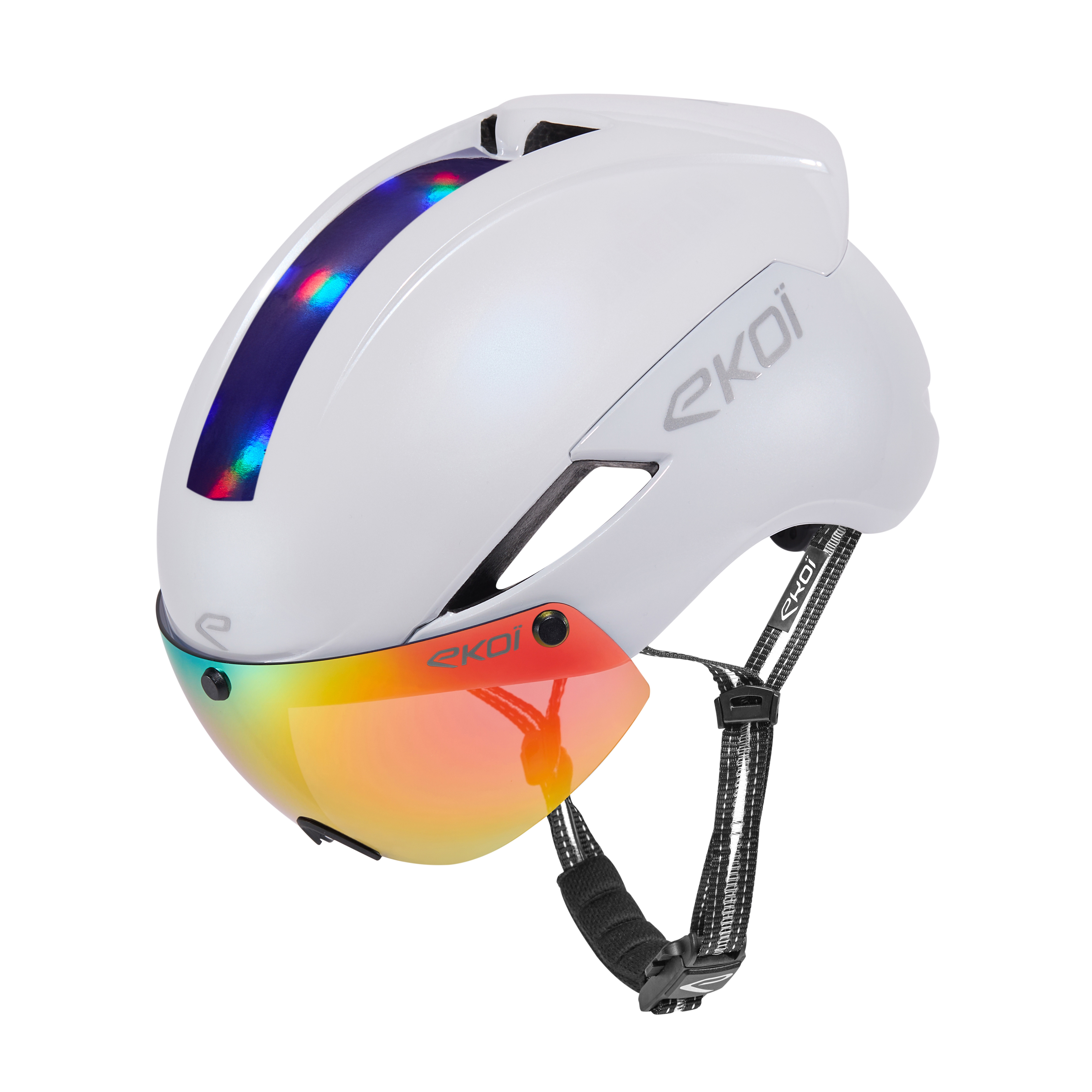 Casque EKOI Perf AERO16 Blanc LTD Holo Violet